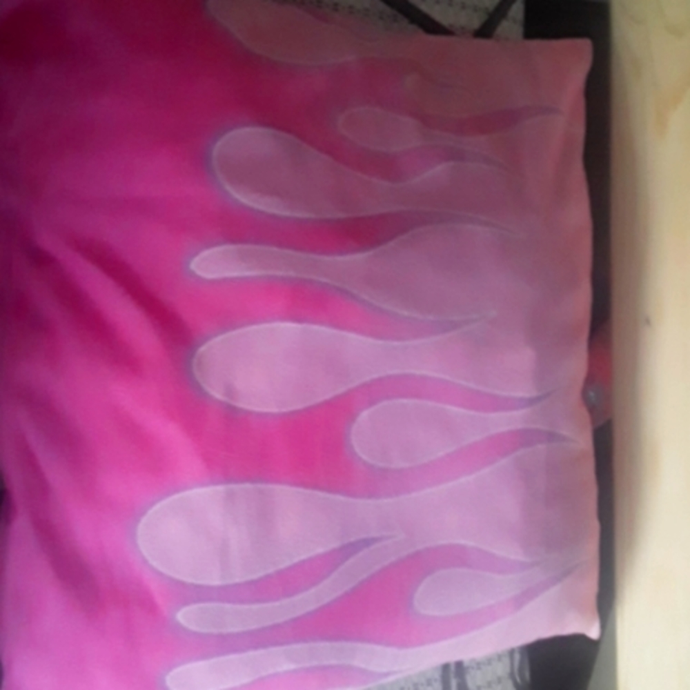 Pink throw pillow